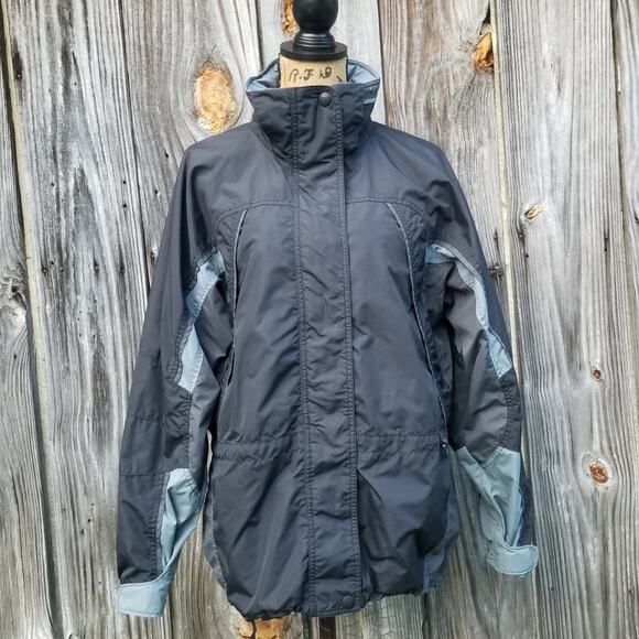 Columbia Fire Ridge Jacket Size M Black Gray Zip Outer Shell Women's Medium EUC - Picture 3 of 14